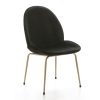 SILLA TELA TERCIOPELO NEGRO Y GRIS