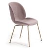 SILLA METAL DORADO / TELA ROSA - Imagen 2