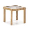 MESA AUXILIAR CRISTAL AHUMADO / MADERA NATURAL