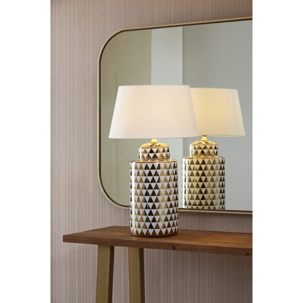 Consola madera natural/metal dorado - Imagen 4
