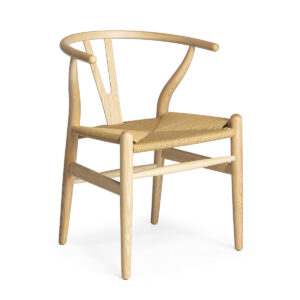 Silla madera fresno natural/cuerda