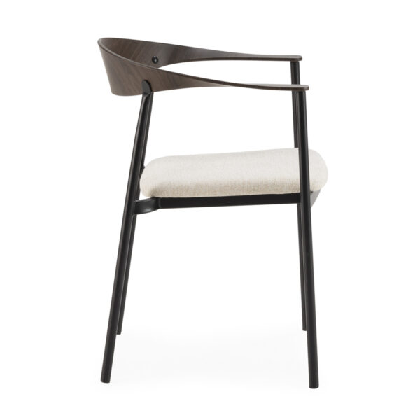 Silla apilable nogal oscuro - Imagen 4