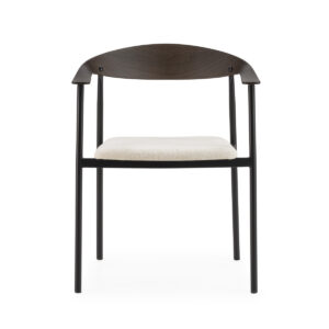 Silla apilable nogal oscuro