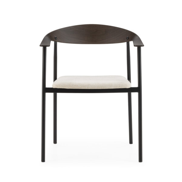 Silla apilable nogal oscuro