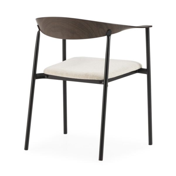 Silla apilable nogal oscuro - Imagen 3