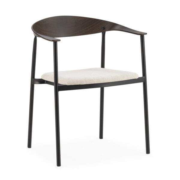 Silla apilable nogal oscuro - Imagen 5
