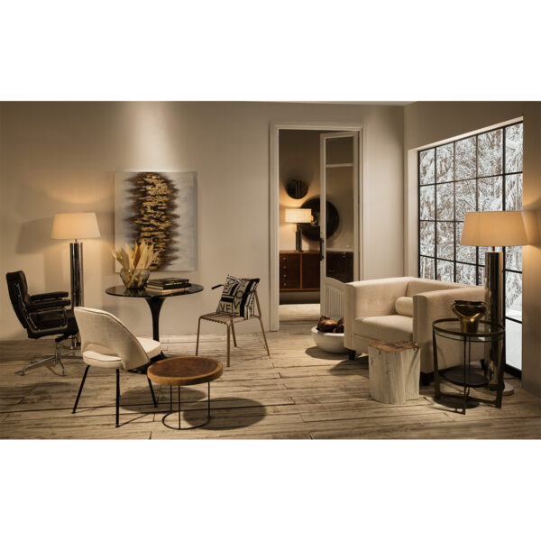 Mesa auxiliar metal/madera natural - Imagen 3