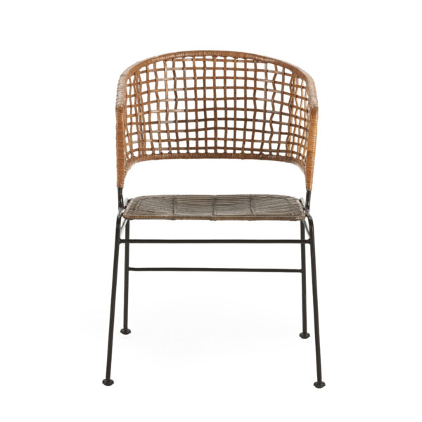 Silla metal/mimbre - Imagen 4