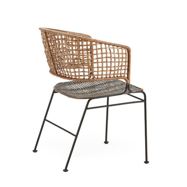 Silla metal/mimbre - Imagen 3