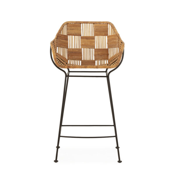 Taburete metal/mimbre - Imagen 4