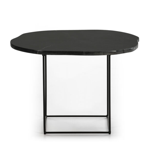 Mesa auxiliar mármol negro mate/metal negro - Imagen 2