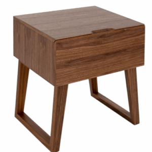 Mesita de noche nogal cuadrada