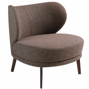 Sillón tela marrón